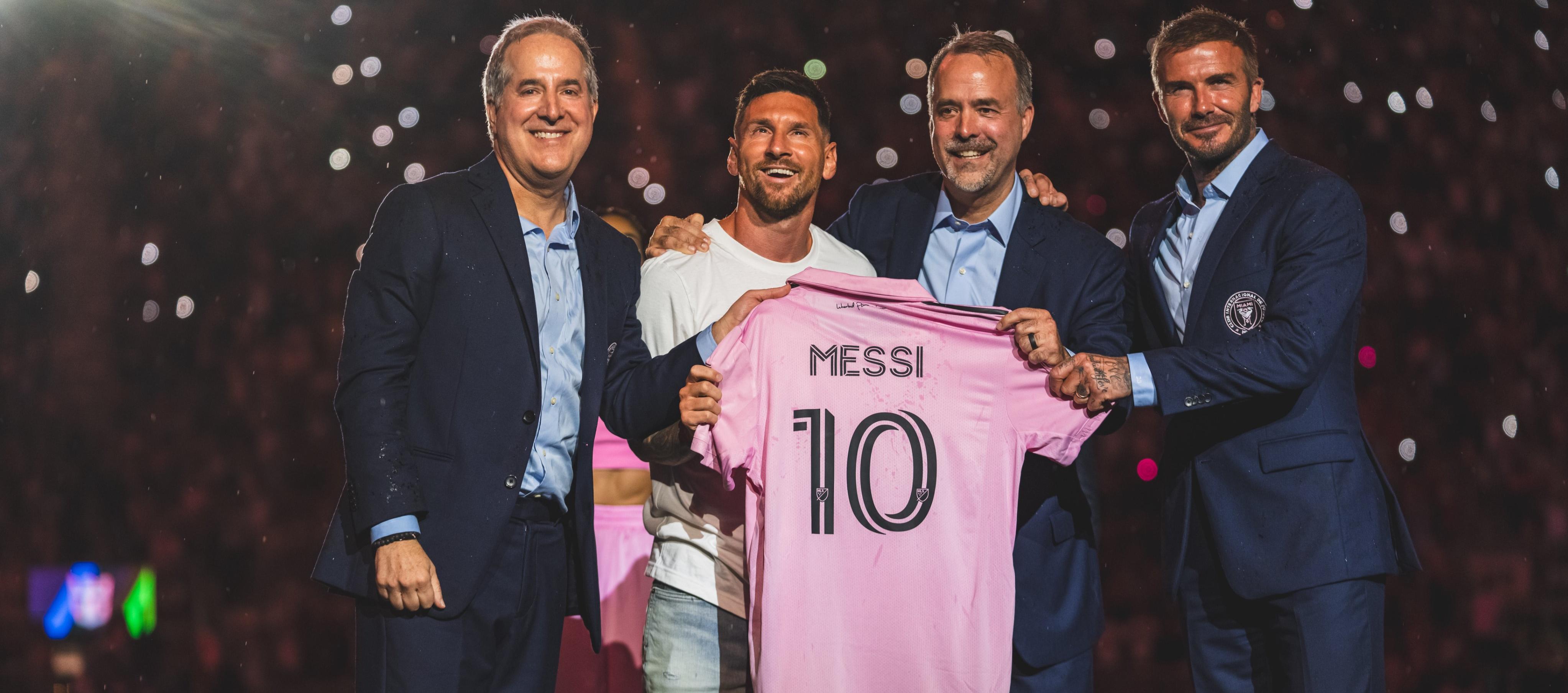 Lionel Messi ante su nuevo público en Miami.