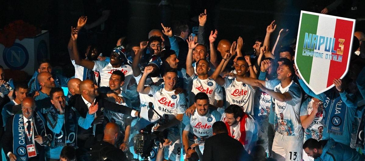 La celebración del Napoli.
