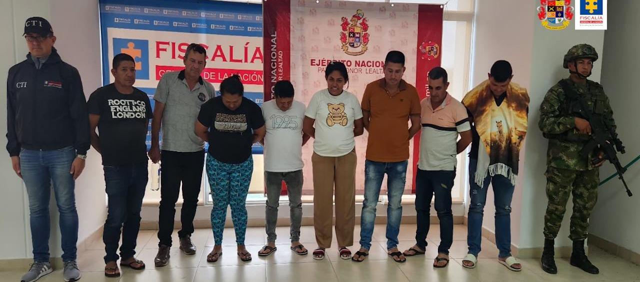 Ocho de los nueve capturados