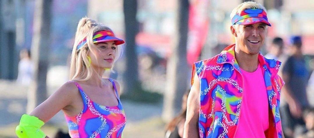 Margot Robbie y Ryan Gosling, en la película Barbie.