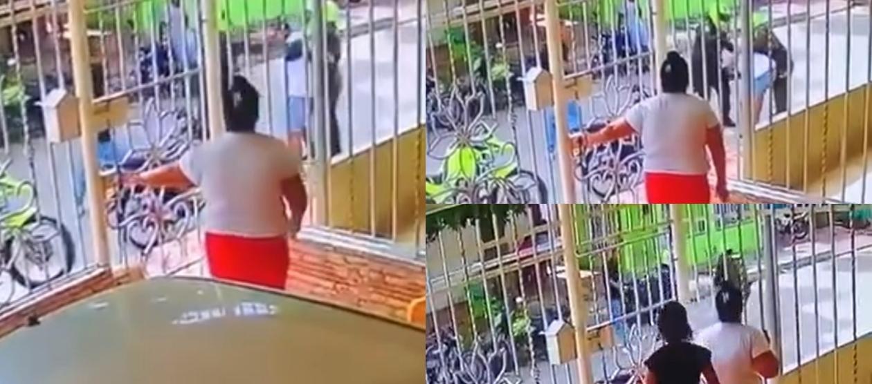 Imágenes del inicio del enfrentamiento.