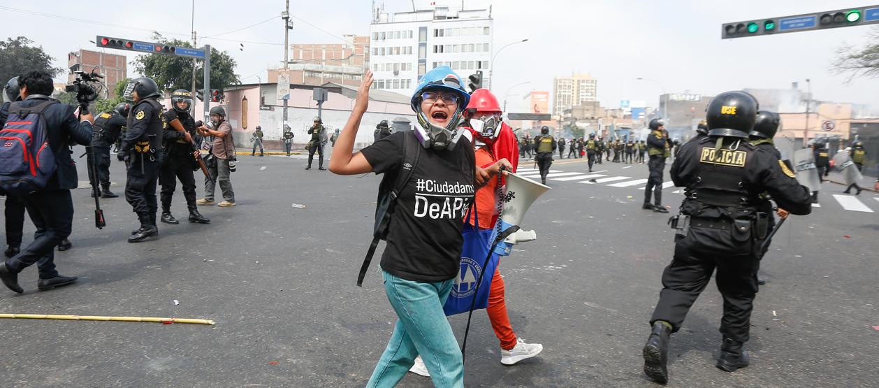 Imagen de una de las protestas.