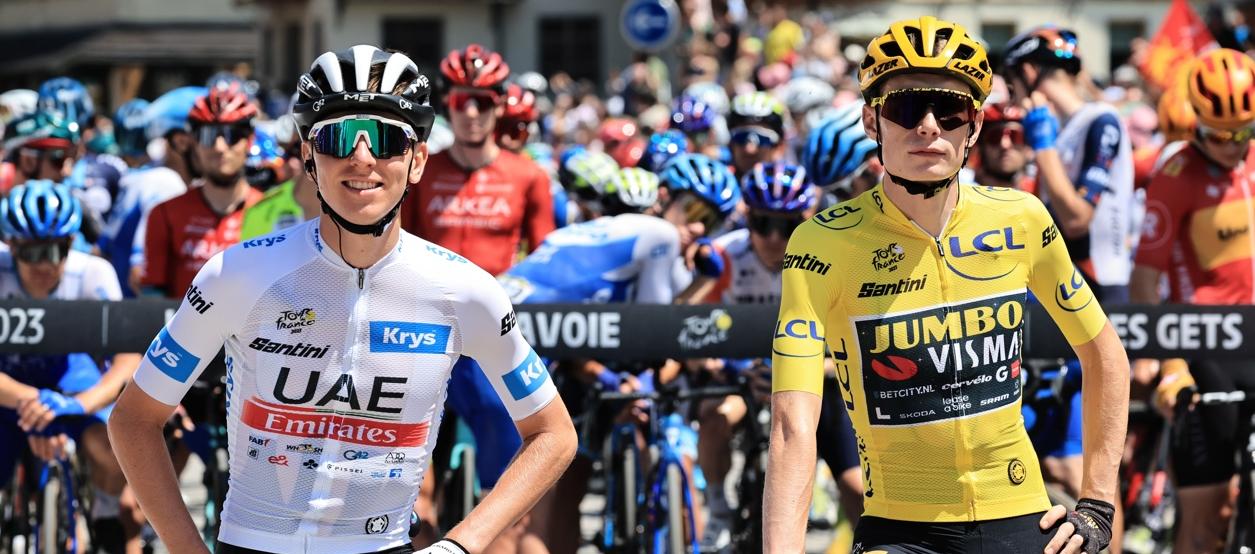 Tadej Pogacar y Jonas Vingegaard, segundo y primero del Tour de Francia. 