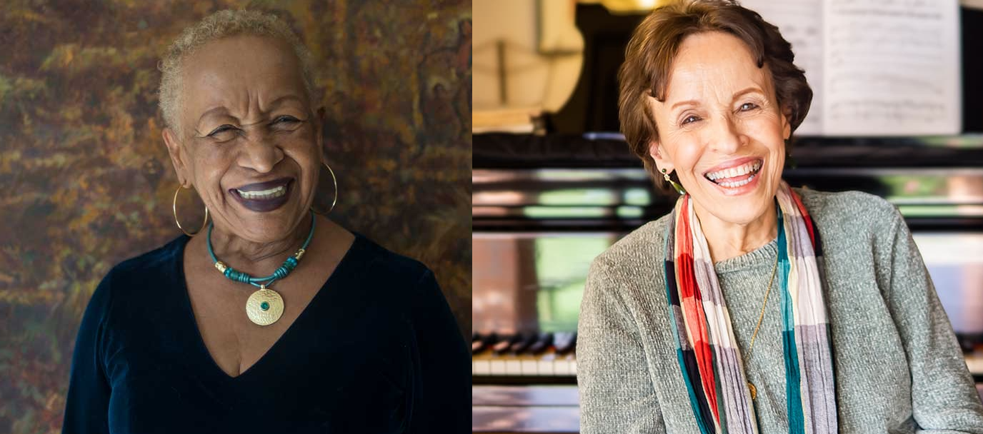 Las maestras Teresita Gómez y Blanca Uribe, destacadas pianistas colombianas