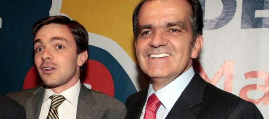 Óscar Iván Zuluaga y su hijo David Zuluaga Martínez.