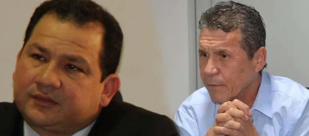 Los exgobernadores  Ómar Ricardo Diazgranados Velásquez y Francisco José Infante Vergara.