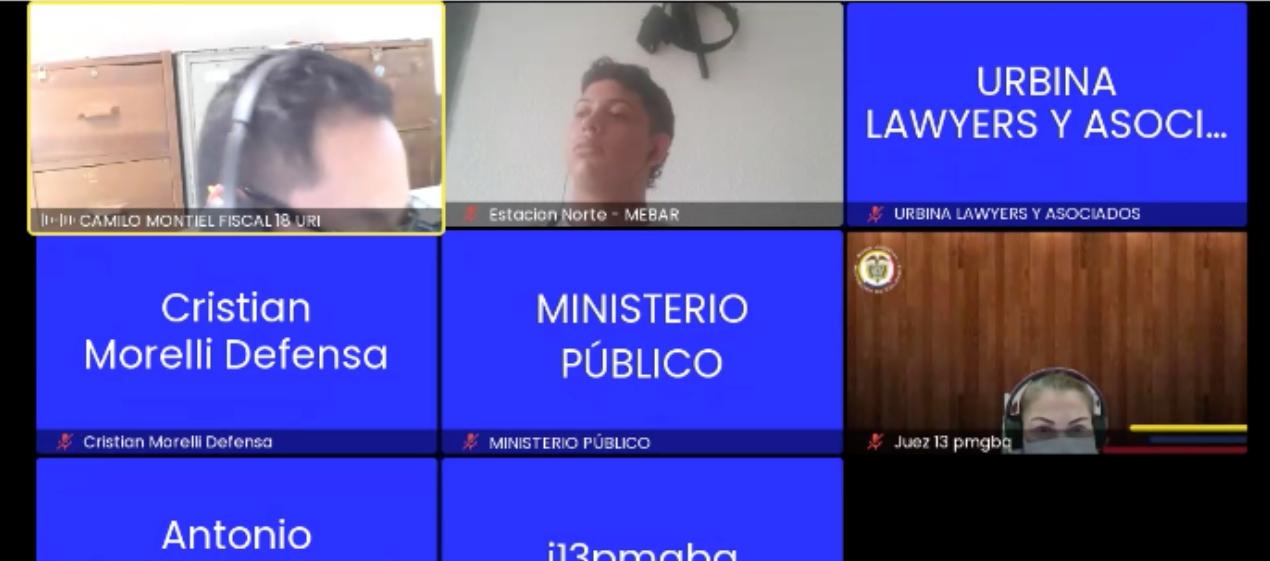 Aspecto de la audiencia de legalización de captura contra Luis Rafael Costa Solano.
