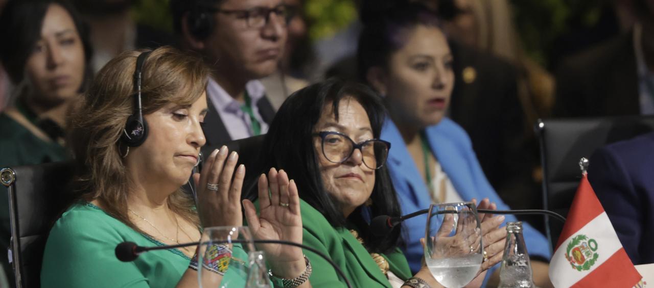 La presidenta de Perú, Dina Boluarte.