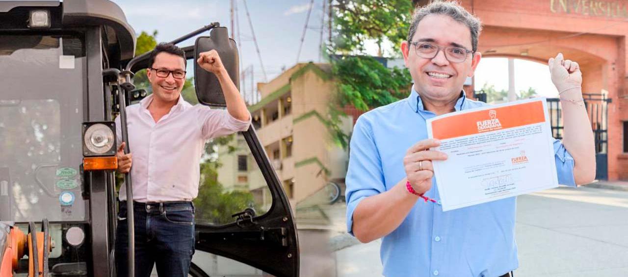 El Gobernador del Magdalena, Carlos Caicedo y el exalcalde de Santa Marta, Rafael Martínez.