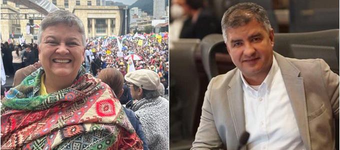 La representante por el Pacto Histórico Luz María Múnera y del Centro Democrático Jhon Jairo Berrío López.