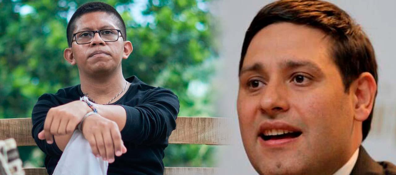 Souldes Maestre y el Ministro Mauricio Lizcano.