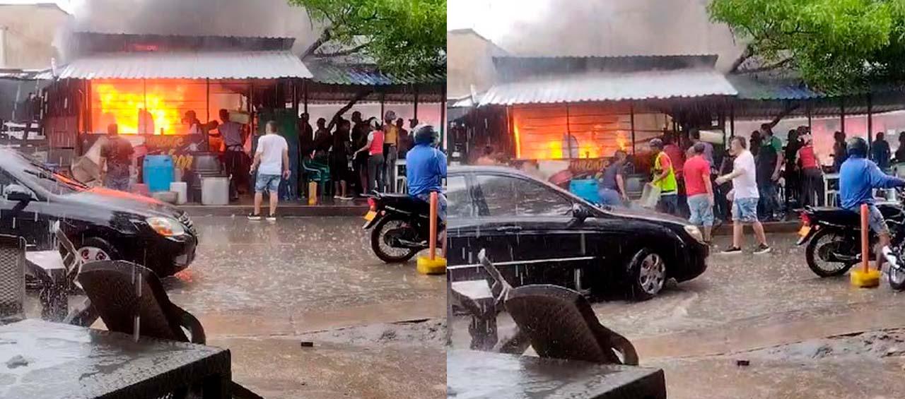 Incendio en la 'Torre del pescado'
