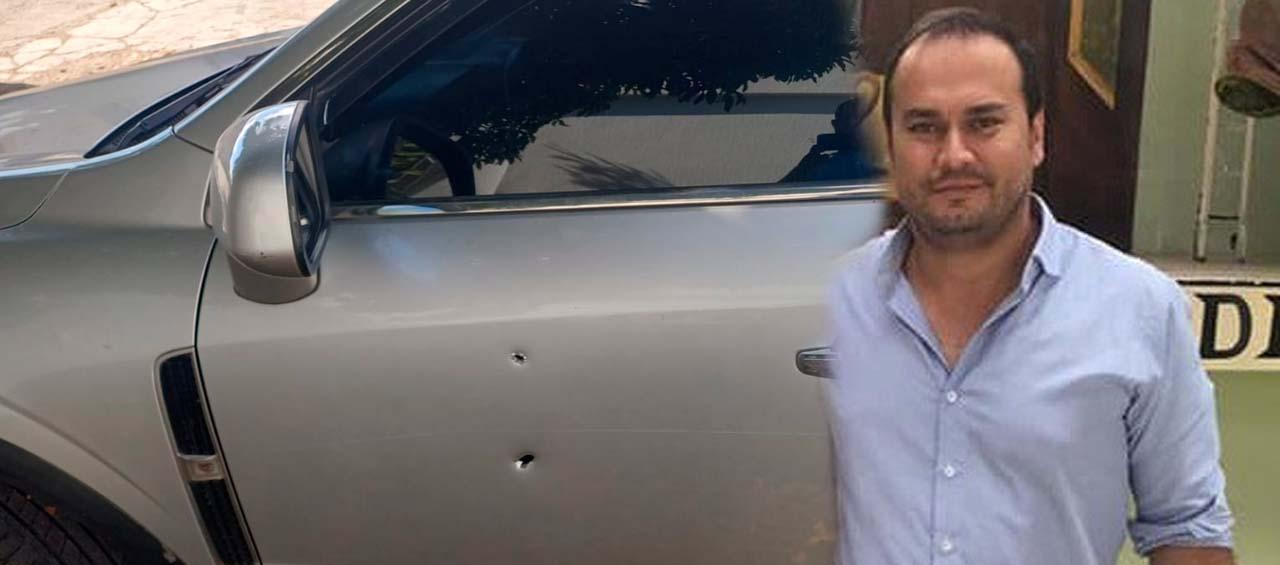 Así quedó la camioneta en la que se desplazaba el alcalde de Mercaderes, Cauca, Fernando Díaz