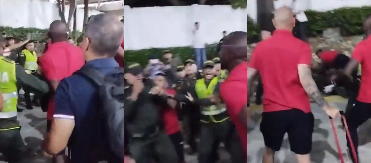 Imágenes del enfrentamiento.