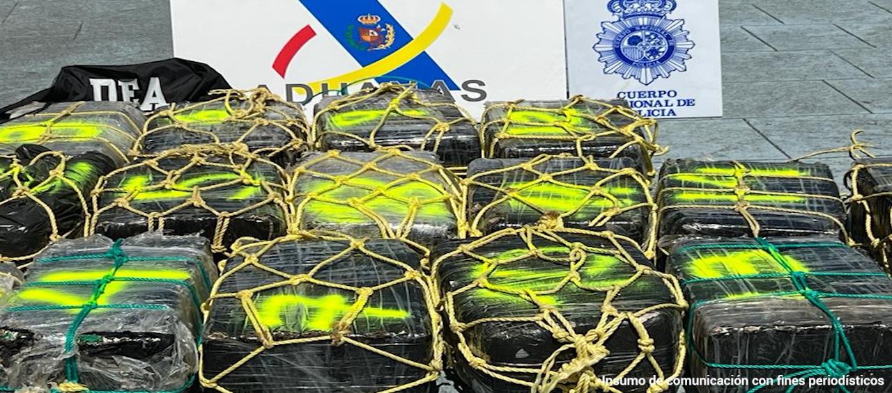 1.650 kilos de cocaína incautados.