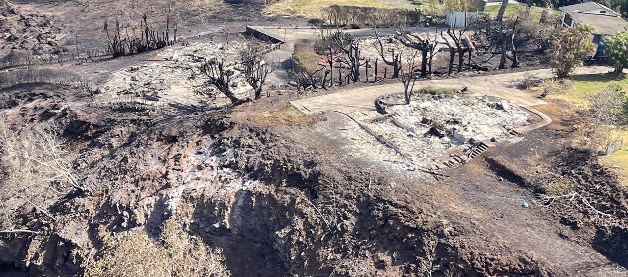 Imagen de los daños por los incendios.