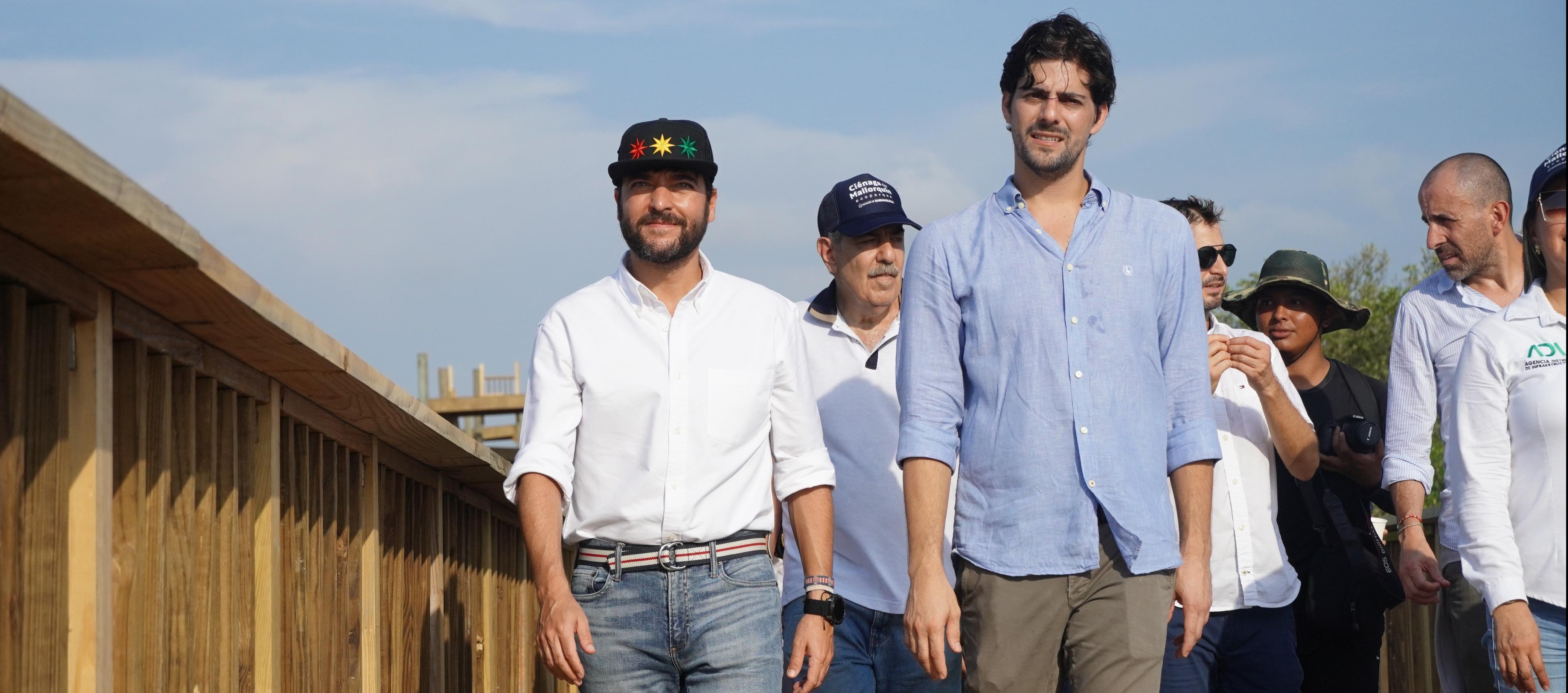 Jaime Pumarejo llegando al Ecoparque Ciénega del Mallorquín.
