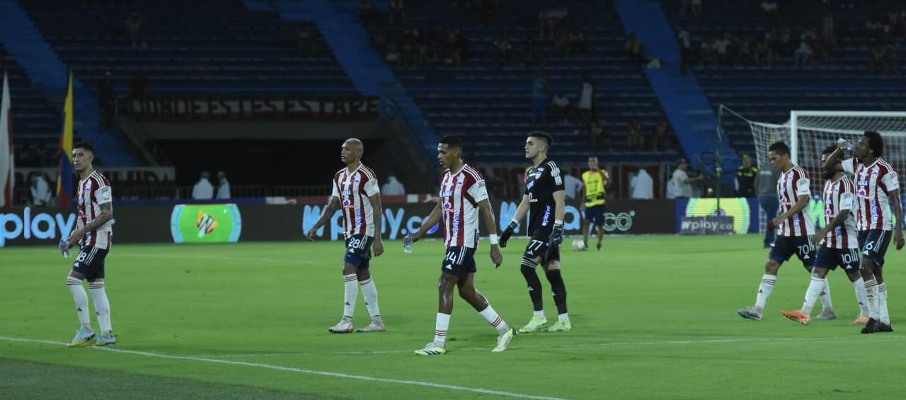 La tristeza de los jugadores de Junior.