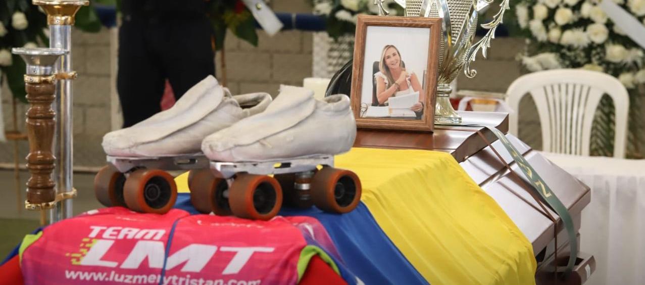 La campeona de patinaje Luz Mery Tristán fue sepultada este lunes en Cali