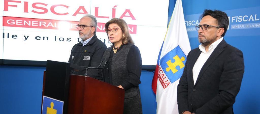 La vicefiscal Martha Janeth Mancera, en rueda de prensa.