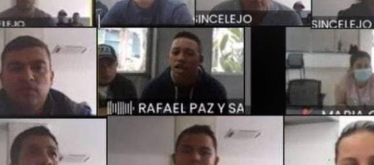 Aspecto de la audiencia de solicitud de libertad por vencimiento de términos. 