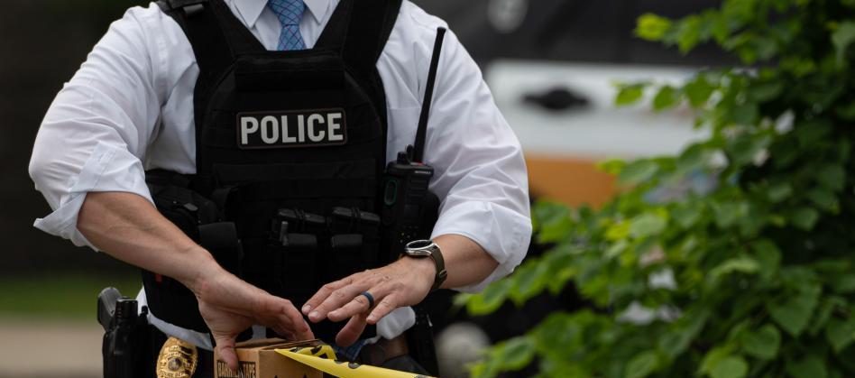 La Policía acordonó el lugar de los hechos. 