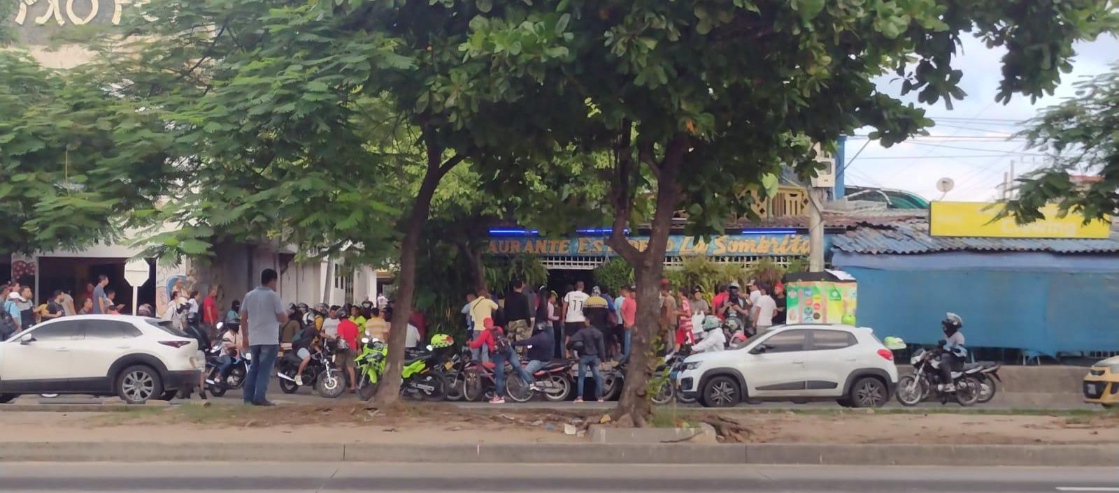 Lugar del atentado en Villa Blanca