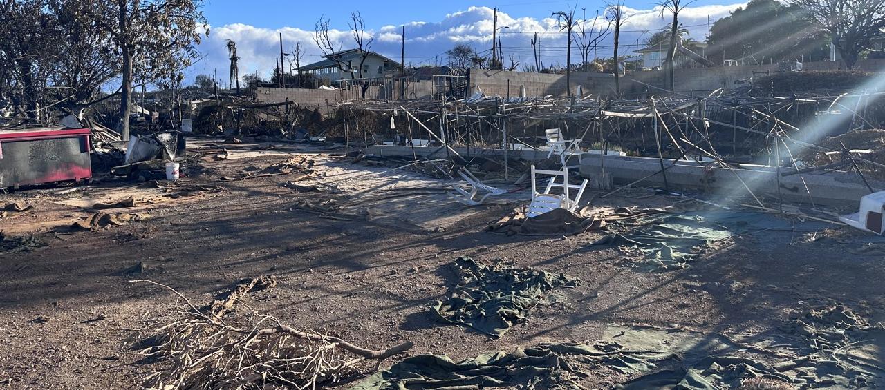 Imagen de los daños por el incendio.