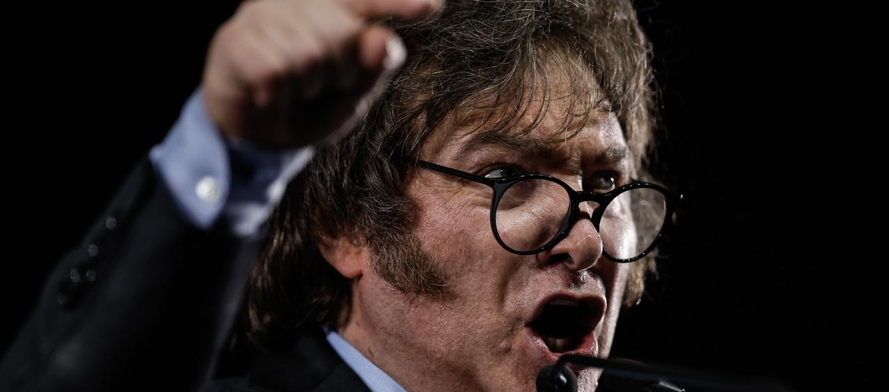 El candidato de ultraderecha Javier Milei.