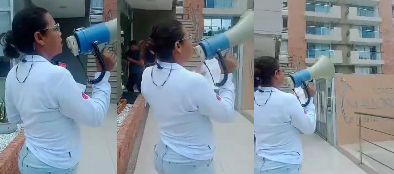 Contratista de Air-e haciendo cobro en Villa Campestre.