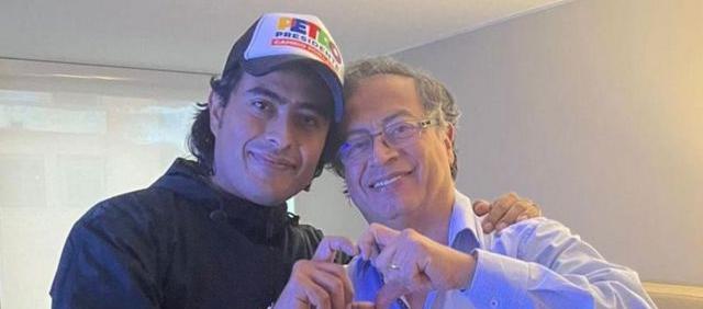 Nicolás Petro y su papá Gustavo Petro.