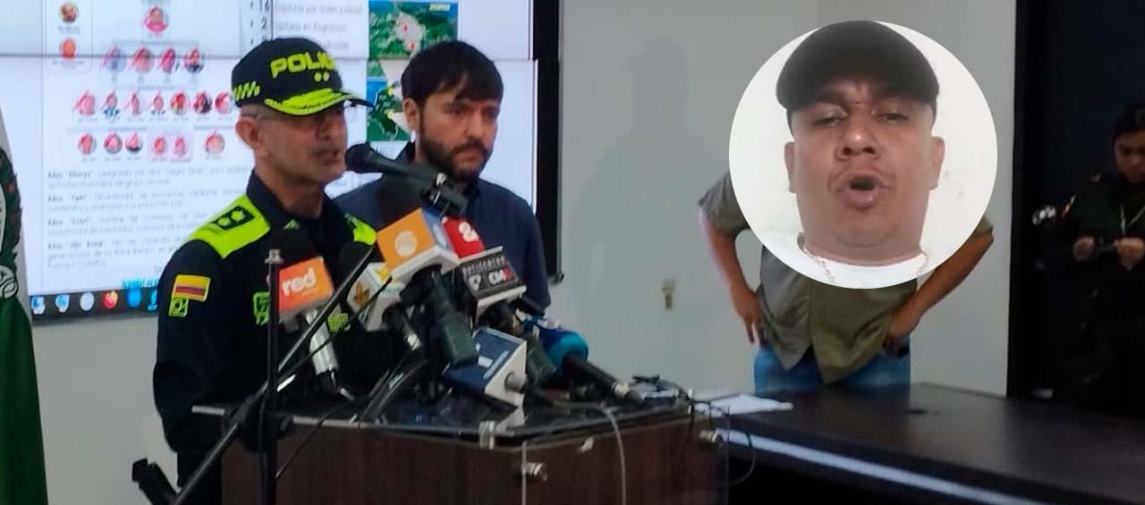 Rueda de prensa del general Jorge Urquijo y el Alcalde Jaime Pumarejo sobre 'Negro Ober'.