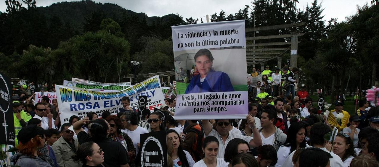 Protesta por feminicidio de Rosa Elvira Cely..