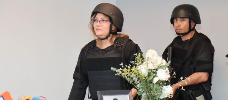 Verónica Sarauz, la esposa de Fernando Villavicencio.