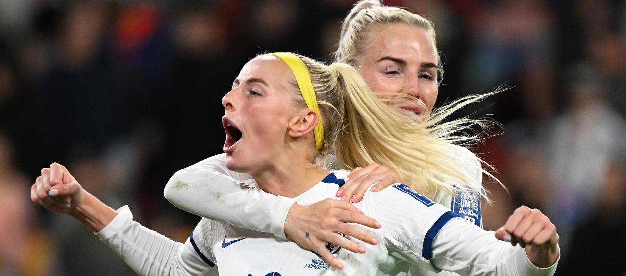 La celebración de las jugadoras inglesas.