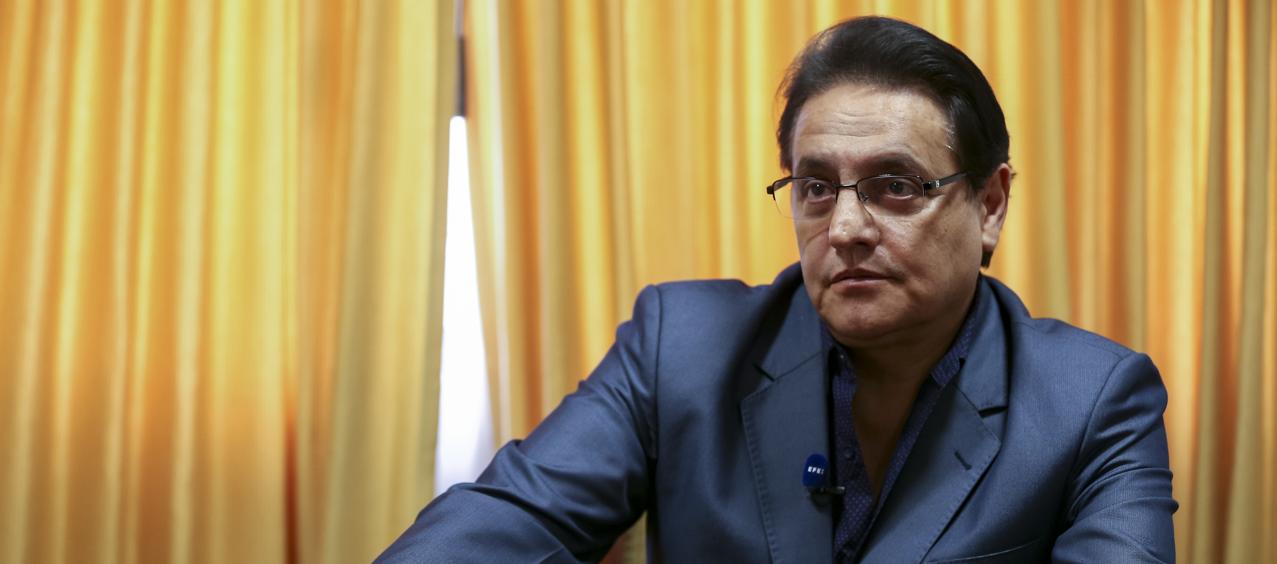 El candidato presidencial ecuatoriano Fernando Villavicencio.