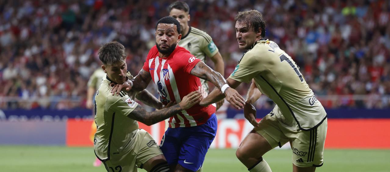 Memphis Depay marcó el segundo gol del Atlético de Madrid. 