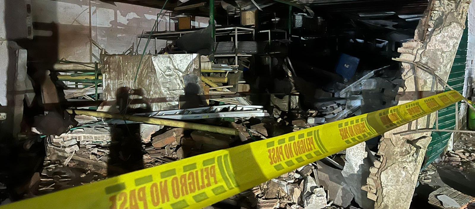 La zona de la explosión de la caldera en el matadero de Malambo