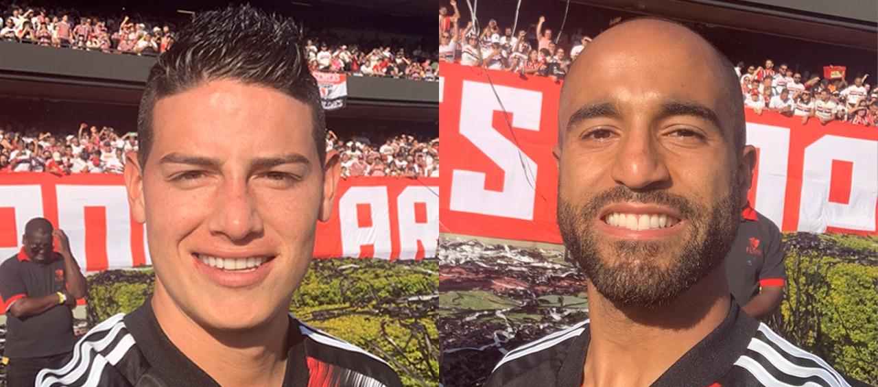 James Rodríguez y Lucas Moura, últimas incorporaciones del Sao Paulo. 