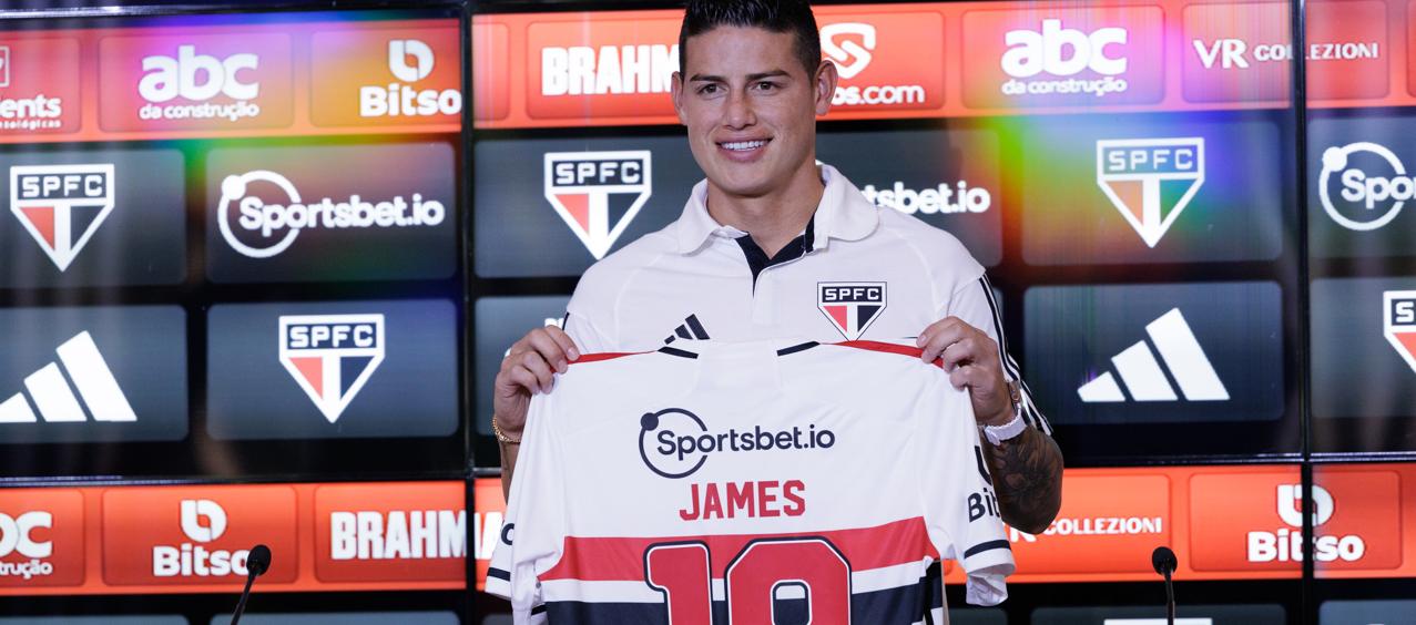 James Rodríguez dijo que era un sueño para él jugar en Brasil. 