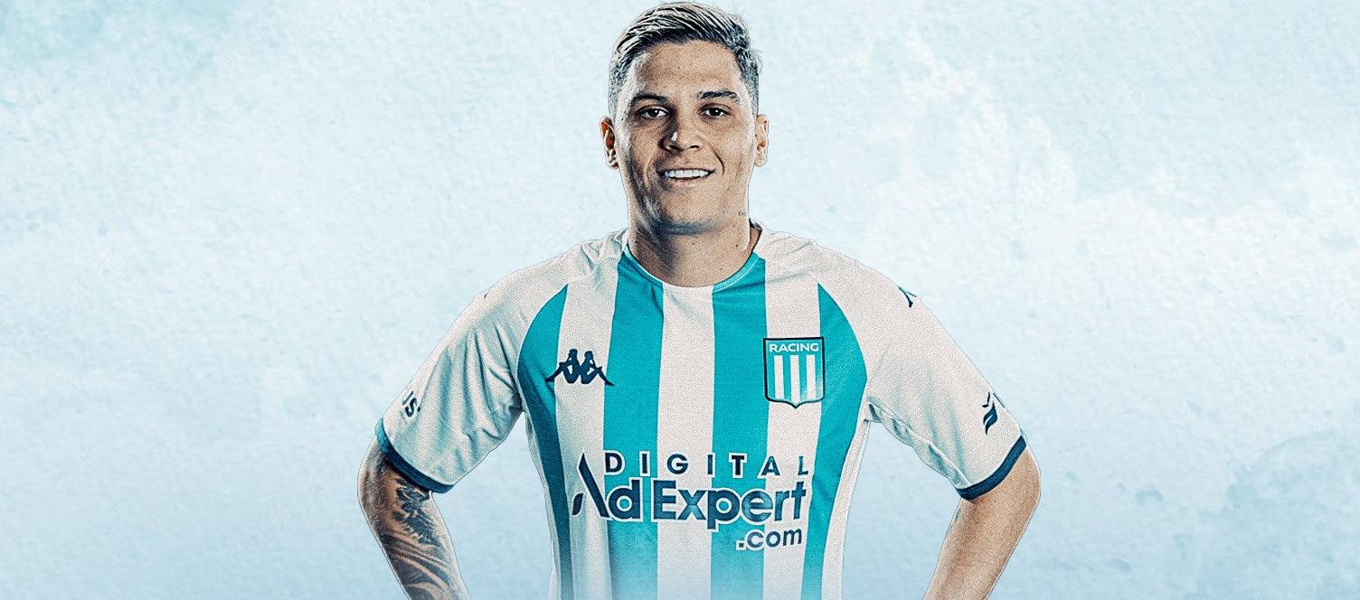 El anuncio de Juan Fernando Quintero como nuevo jugador de Racing.  
