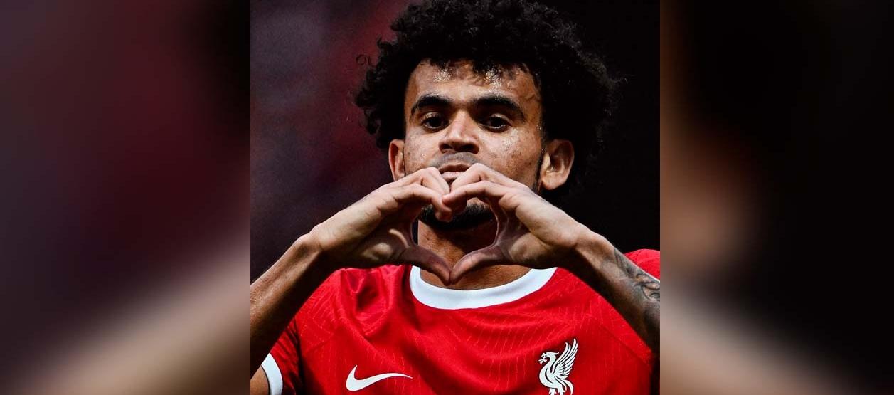 Luis Díaz tras anotar el gol este lunes ante el Darmstadt