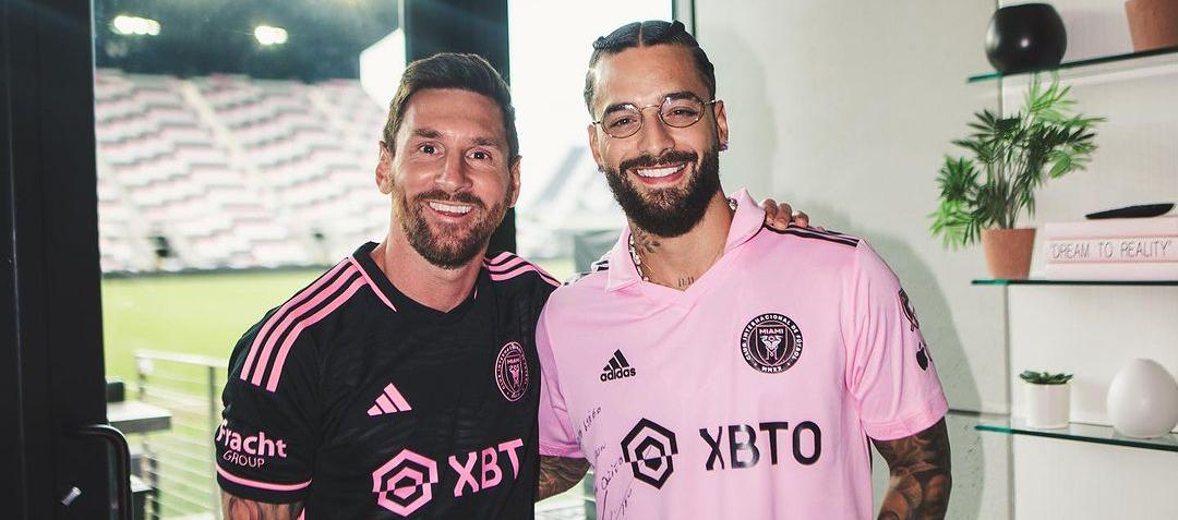 Dos estrellas en una foto: Messi y Maluma