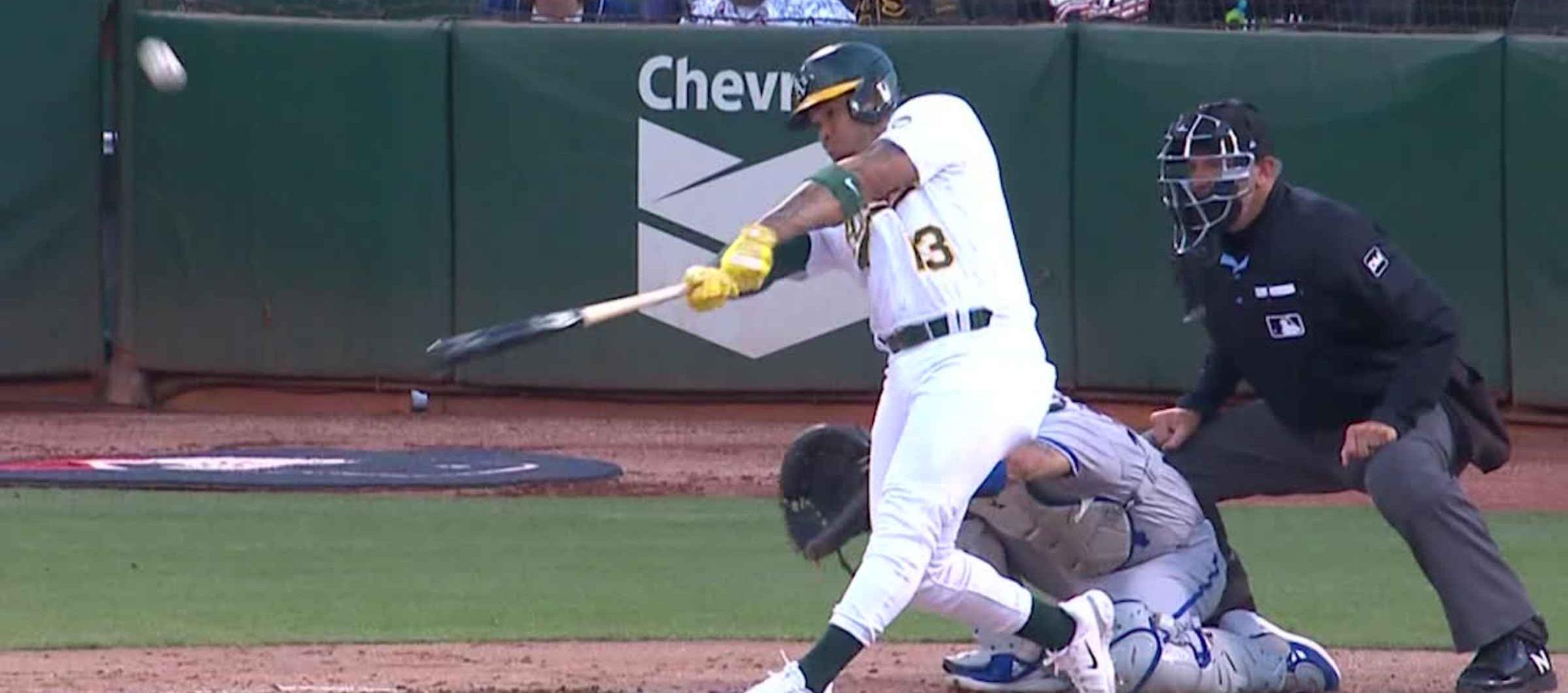 Jordan Díaz la sacó del parque en la segunda entrada ante Taylor Hearn. 