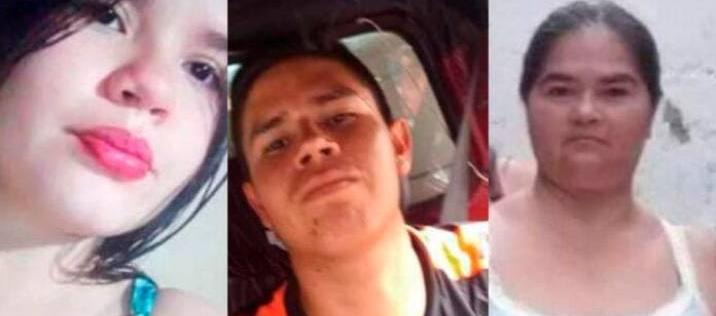 Los hermanos Carolina Rodríguez Sáchica, John Jairo Rodríguez Sáchica y su mamá Aurora Sáchica, fallecidos.