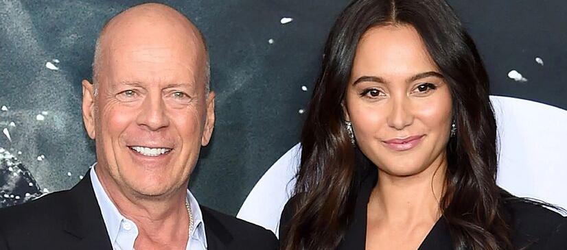 Emma Heming Willis y su esposo el actor Bruce Willis. 