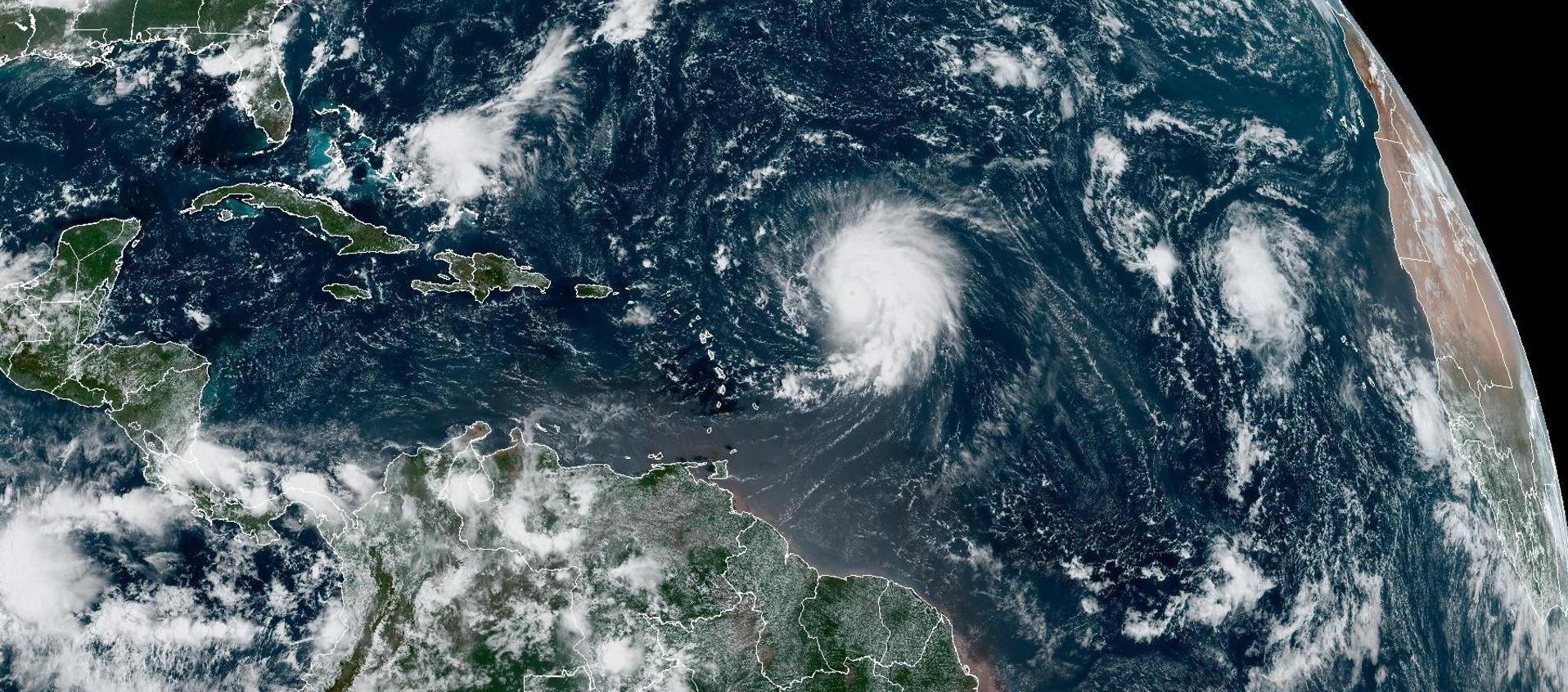 Aspecto del huracán desde el espacio. 