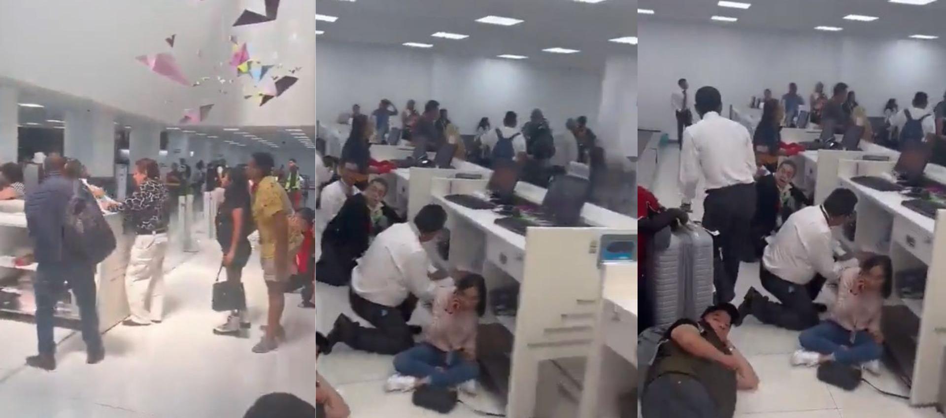  Momentos de pánico en la zona de la Terminal 1.
