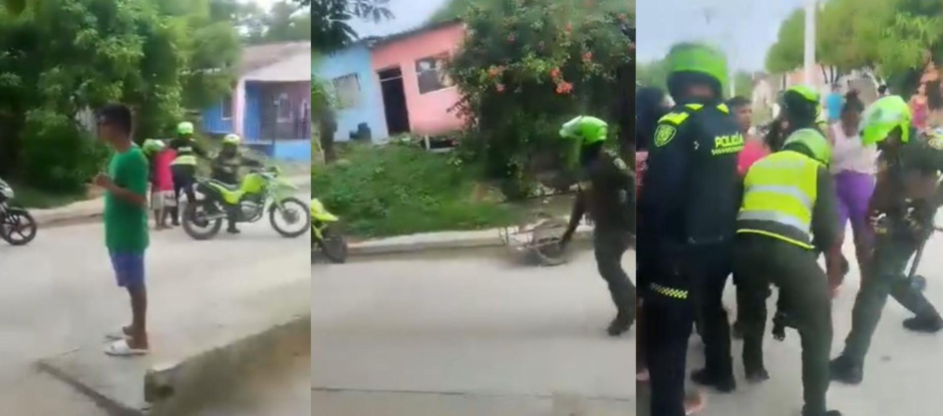 Trifulca en el barrio El Bosque.