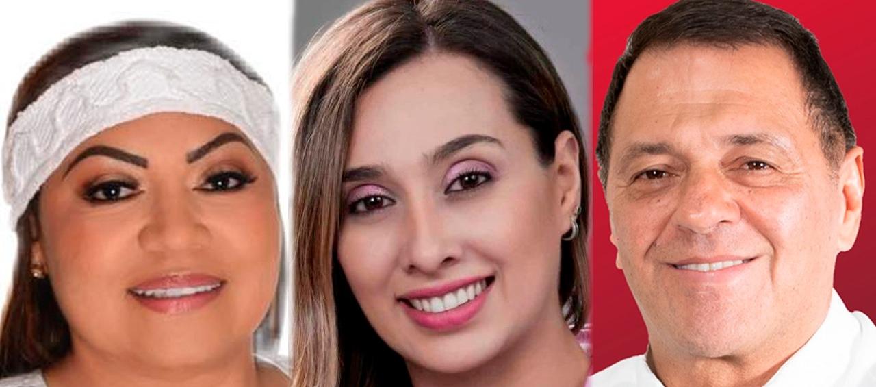 Oneida Pinto, Liliana Ramírez y Tulio Gómez.